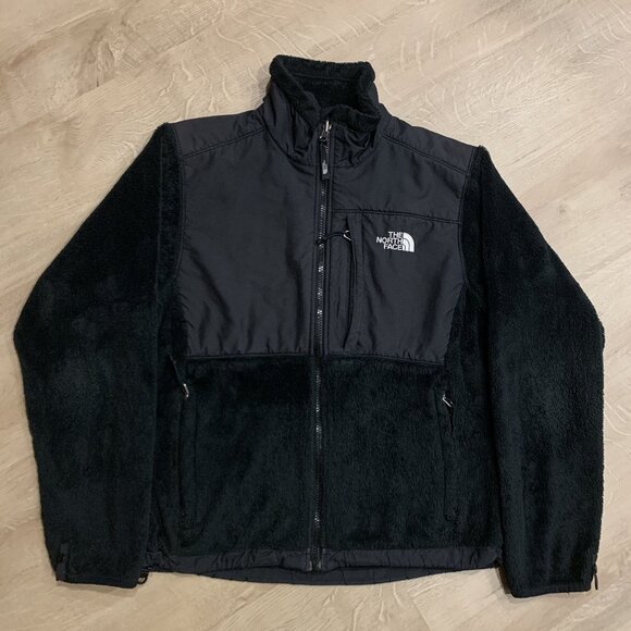 The North Face Womens Small S Black Full Zip Up Polartec Thermal Pro Soft Fluffy - Picture 1 of 8